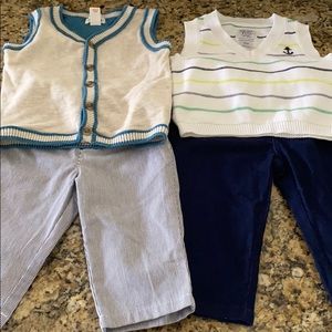 Carters baby boy vest and pants